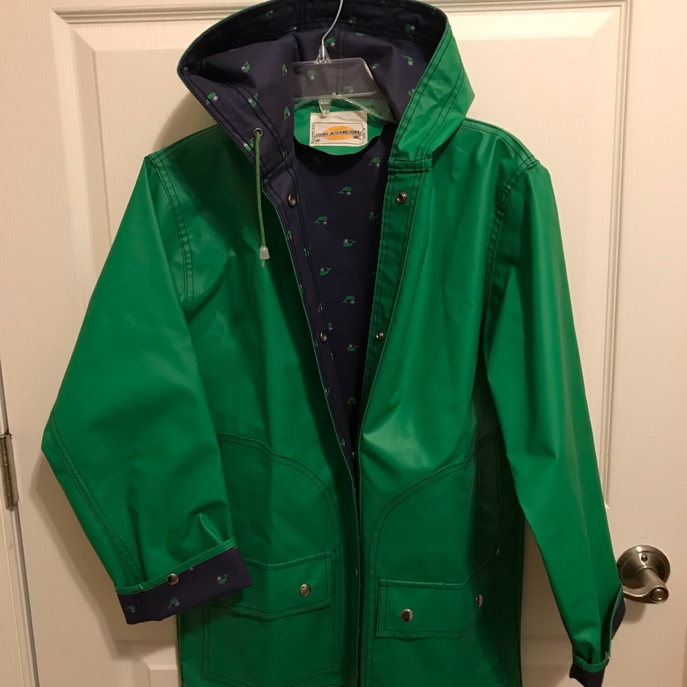 Kelly Green raincoat